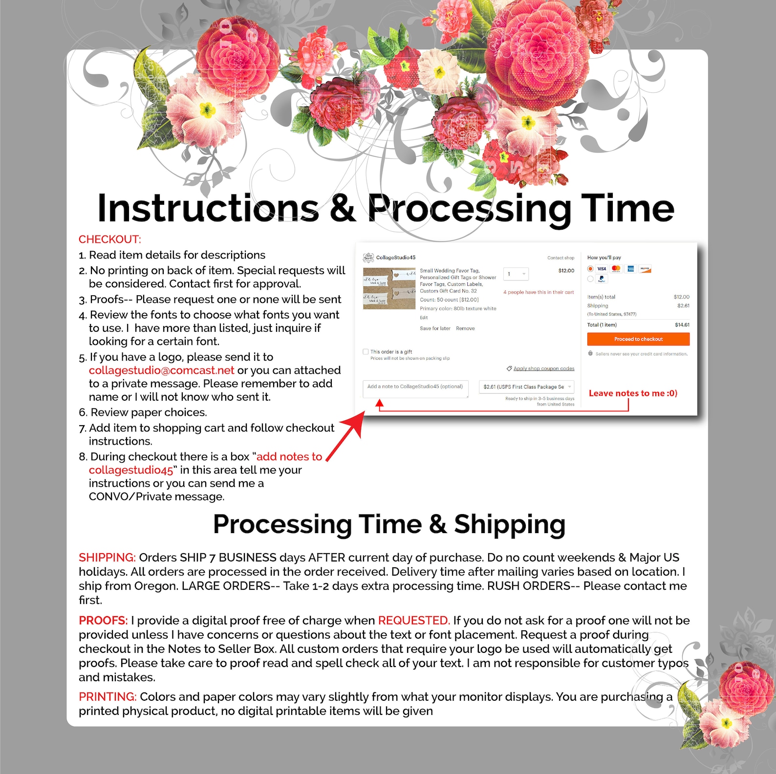 Customized Hair Accessory Display Card 3 inches by 3.5 inches Etsy