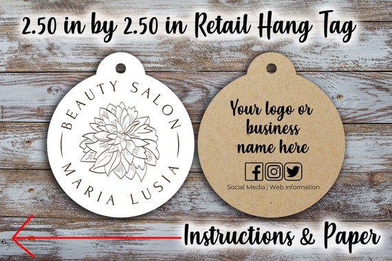 Custom Retail Tags 2.50 Inches by 2.50 Inches, Retail Tags, Clothing Tag,  Hang Tags, Personalize Tags, Wedding Tags 