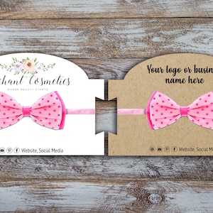 Customized Headband Display Card 6 inches by 4 inches, Product Display, Bow Card
