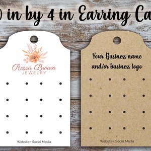 Custom Necklace Display Card, 3 Inches by 5 Inches, Jewelry Card