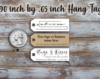 Custom  tags - 1.9 inch by .65 inch, Customized Small Price Tags, Jewelry Hang Tags, Labels, retail pricing