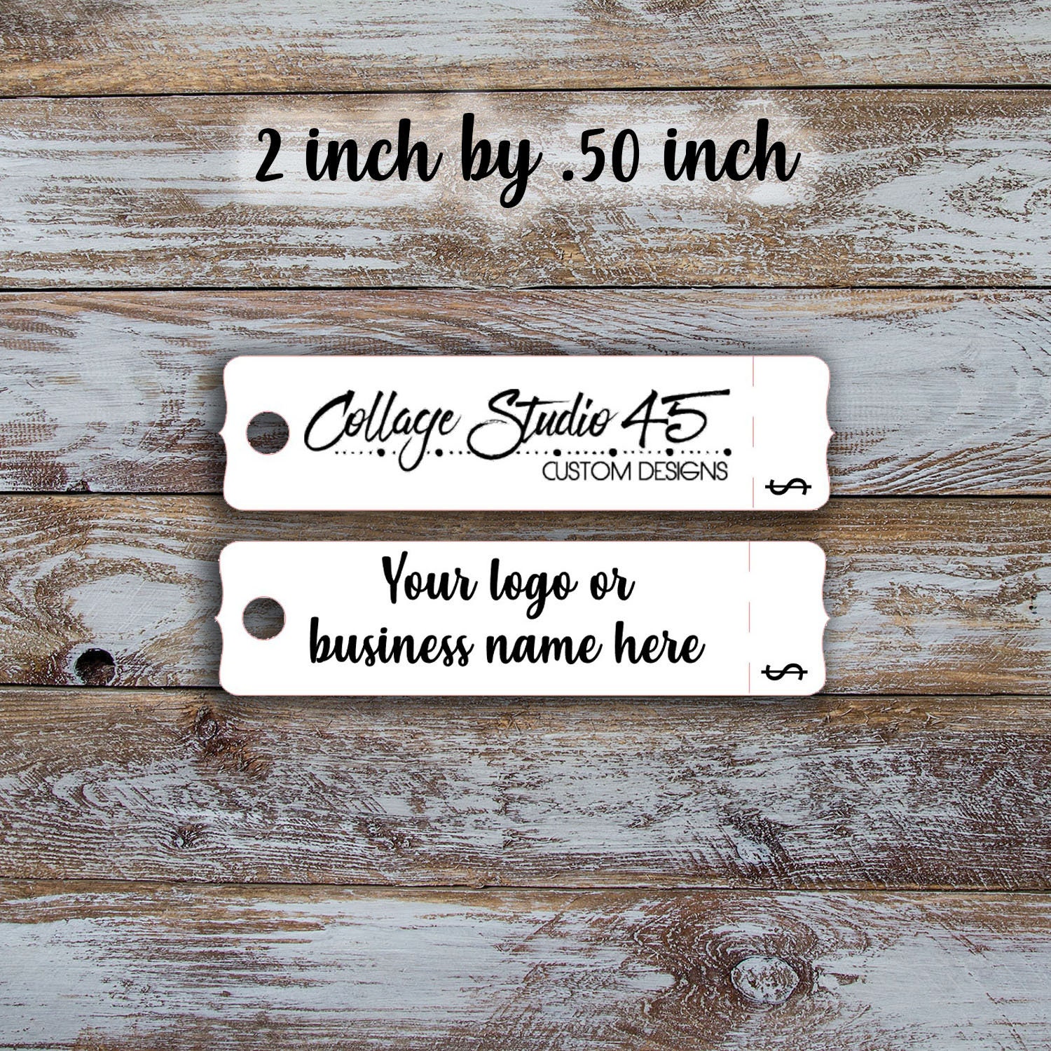 Custom Tags -2.0 Inch By 1.0 Inch, Customized Small Price Tags