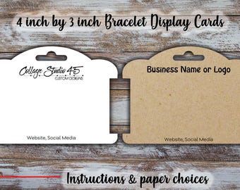 Custom Bracelet Display Cards: Jewelry Packaging (4x3 inches)