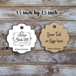 Custom hang tags - 1.5&quot;x 1.5&quot; inches, jewelry tags, price tags, custom tags, gift tags, retail price tag