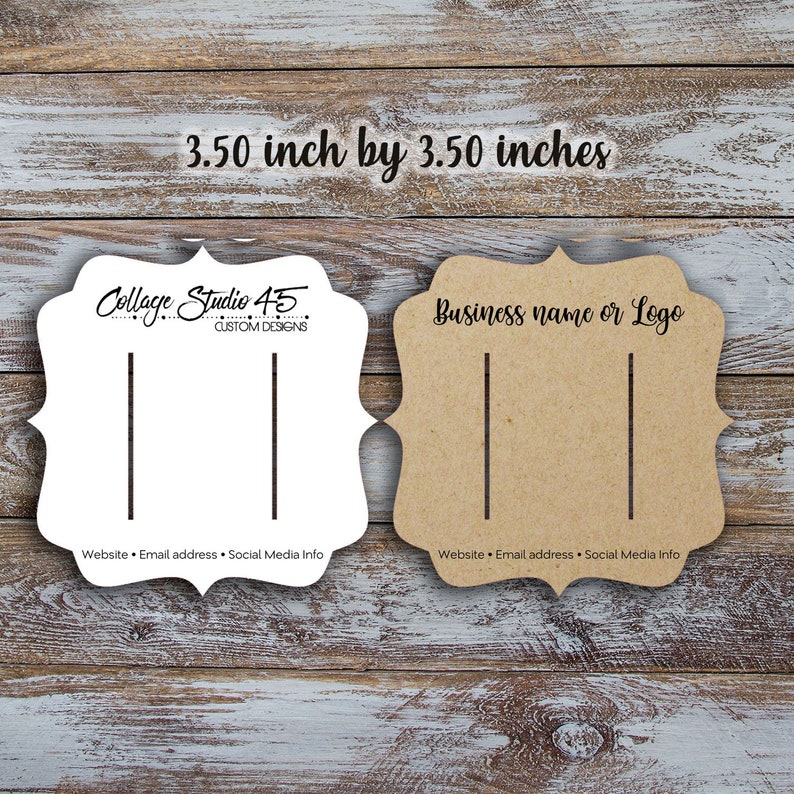 Customized Hair Accessory Display Card 3.50 Inches by 3.50 Etsy