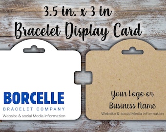 Custom Bracelet Display Cards: Jewelry Tags (3.50in x 3.00 inches)