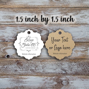 Custom Logo Hang Tags: 1.5" Square Jewelry Price Tags