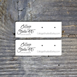 Custom Minis Post  Earring Cards Custom  3 inches by 1 inch, Post earring, jewelry Displays, labels