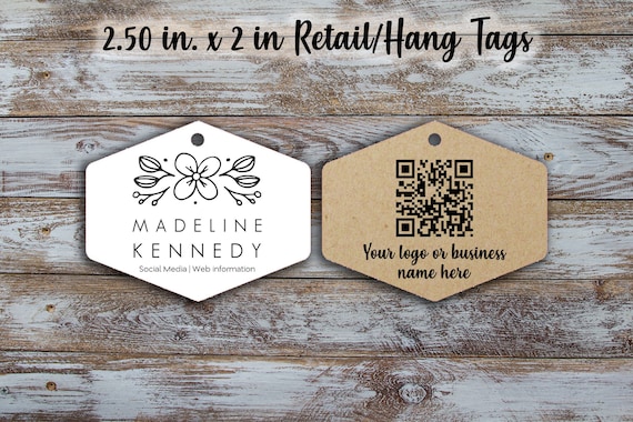 Custom Retail Tags 2.5 Inches by 2.00 Inches, Retail Tags