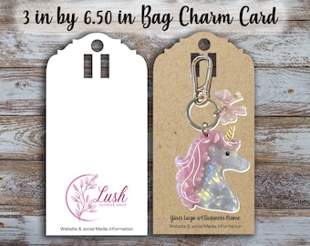 Custom Charm Bag Card: Charm Cards(3x6.5 inches)