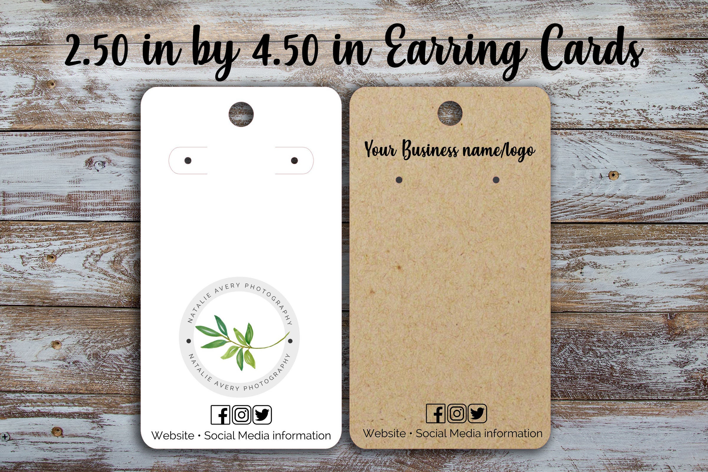 Custom Jewelry Card Designs - Earring Cards, Avery