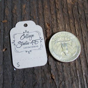 100 Custom Tags 1 Inch by 1.5 Inch With Detachable | Etsy