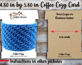 Customized Coffee Cozy Display Card 4.80 inches by 5.8 inches
