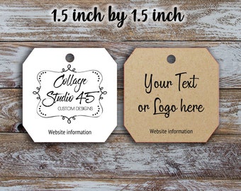 Custom hang tags - 1.5"x 1.5" inches, jewelry tags, price tags, custom tags, gift tags, retail price tag