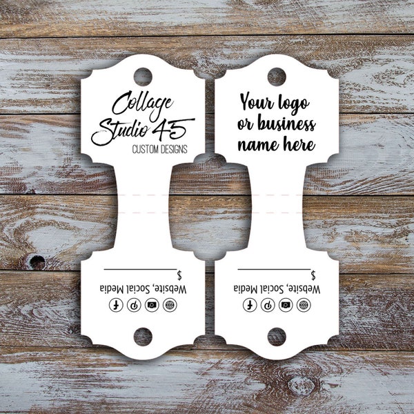 Custom Fold Over Tags| Bracelet/Necklace Tags| Jewelry Display Cards| Custom Labels|Personalize Labels