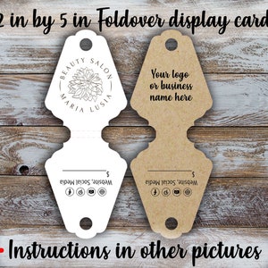 Custom Necklace Display Card, 3 Inches by 5 Inches, Jewelry Card