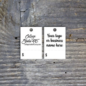 100 Custom Tags 1 Inch by 1.5 Inch With Detachable Price/inventory ...