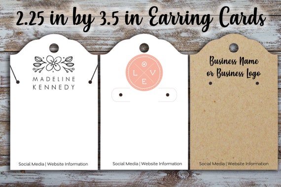 Arch Mini Hanging Earring Cards for Stud Earrings | Saddle Hill