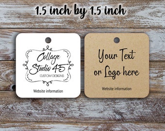 Custom hang tags - 1.5&quot;x 1.5&quot; inches, jewelry tags, price tags, custom tags, gift tags, retail price tag