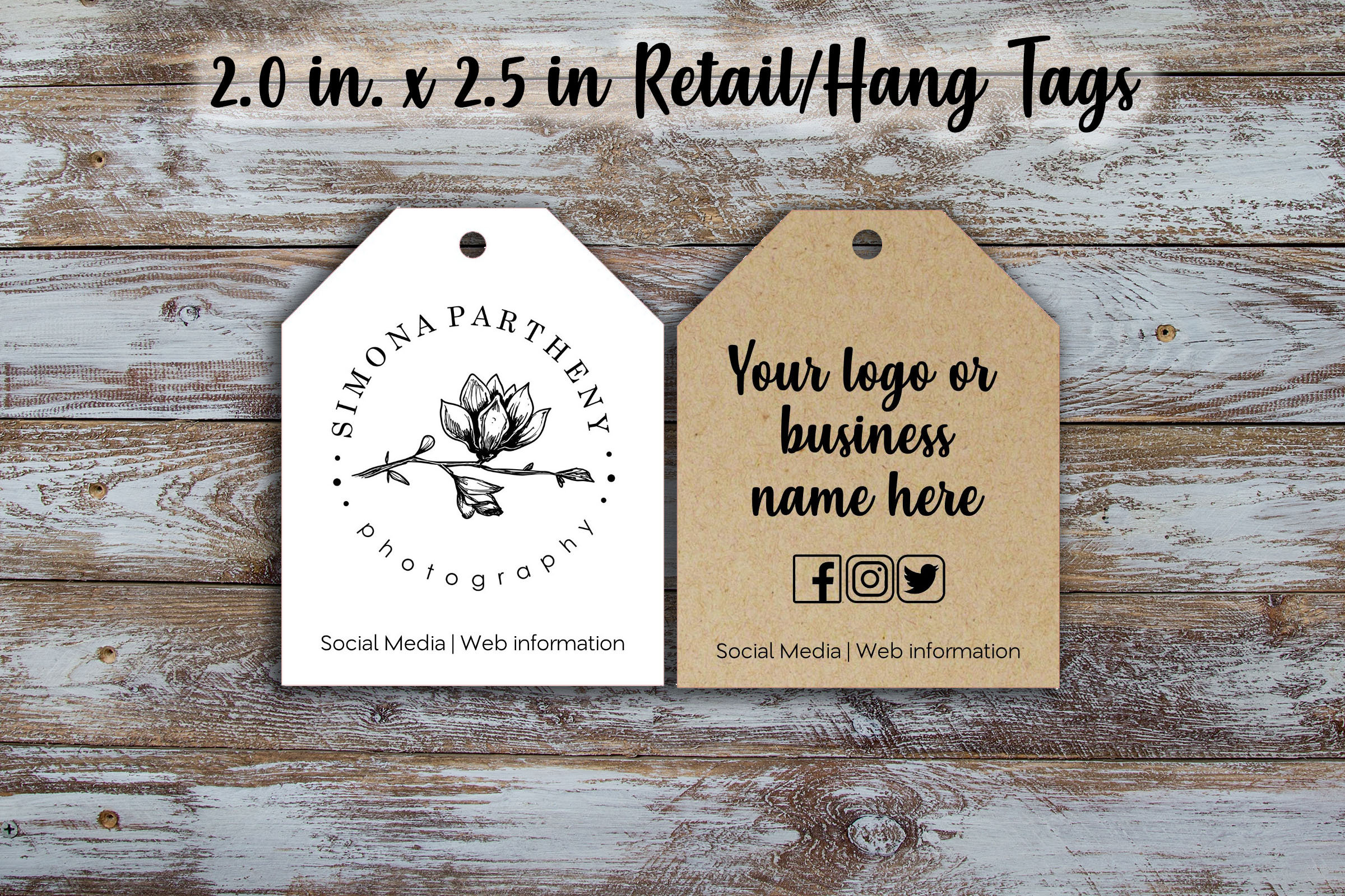 Custom Retail Tags 2.5 Inches by 2.00 Inches, Retail Tags, Clothing Tag,  Hang Tags, Personalize Tags, Wedding Tags 