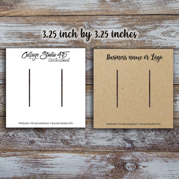Custom Hair Accessory Display Card: Bow, Barrette, Pin Holder (3.25")