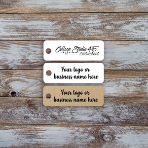 Custom tags - 1.5 inch by .50 inch Rectangle Tag, Customized Small Price, Logo Tags, Jewelry Hang Tags, price tags Labels