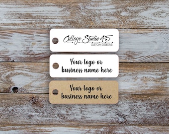 Custom tags - 1.5 inch by .50 inch Rectangle Tag, Customized Small Price, Logo Tags, Jewelry Hang Tags, price tags Labels