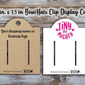Custom Logo Hair Clip Display Cards (3.5x3.5 in)