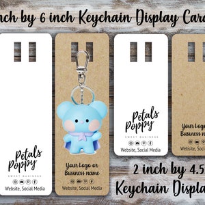 Custom Key Chain Display Card 2 inches by 6 inches, 2 inch by 4.5 in , Key Chain, Display Jewelry Card, Jewelry Card