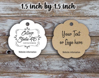 Custom hang tags - 1.5"x 1.5" inches, jewelry tags, price tags, custom tags, gift tags, retail price tag