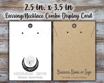 Custom Earring/Necklace Combo Display Card: (2.5x3.5 inches)