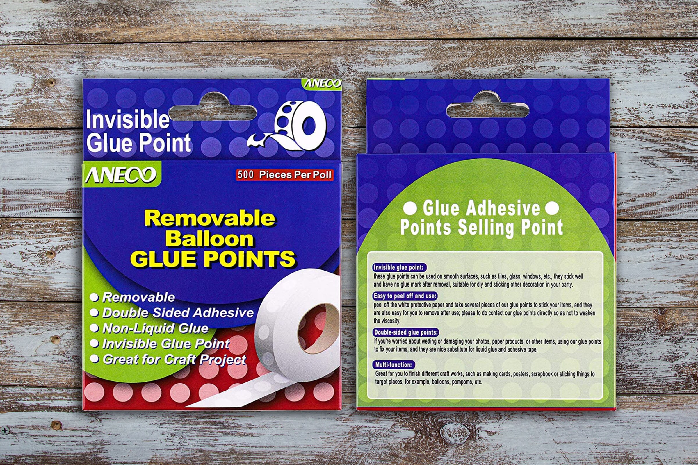 Adhesive, Invisible Double-sided Adhesive For Balloons, Dots Of