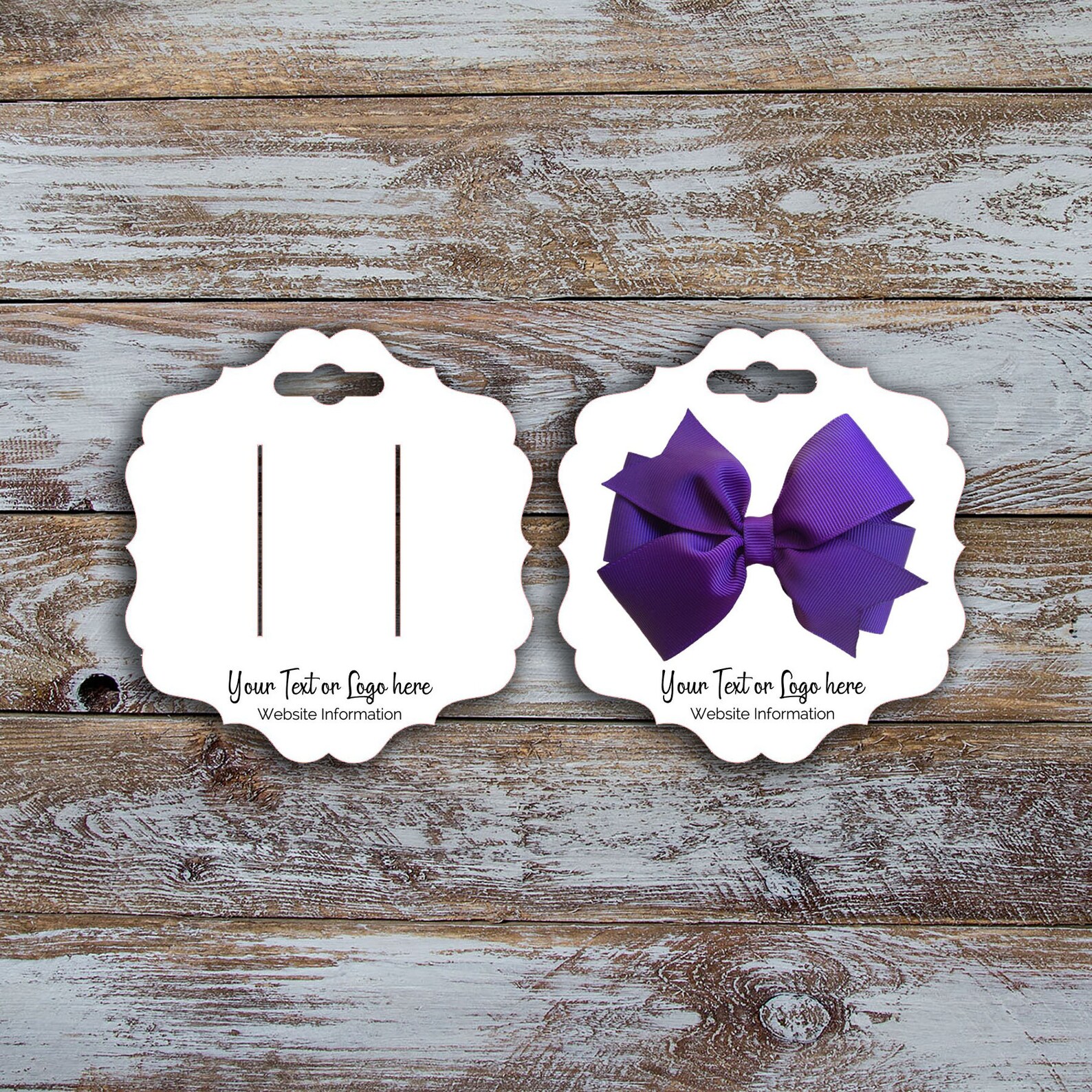 Customized Hair Accessory Display Card 3 inches by 3.5 inches Etsy