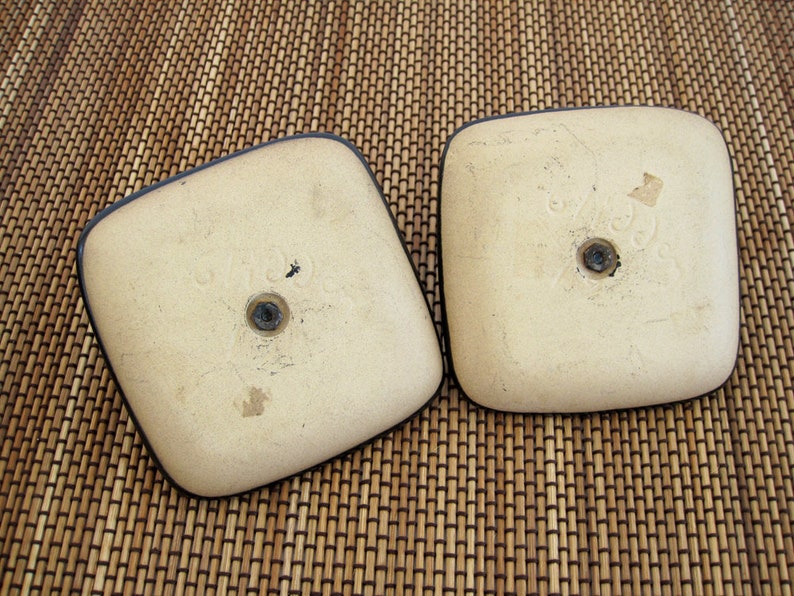 Mid Century Glidden Afrikaans Candle Holder Pair Ceramic Afrikans Candleholder Set Vintage Fong Chow Tribal Candlesticks