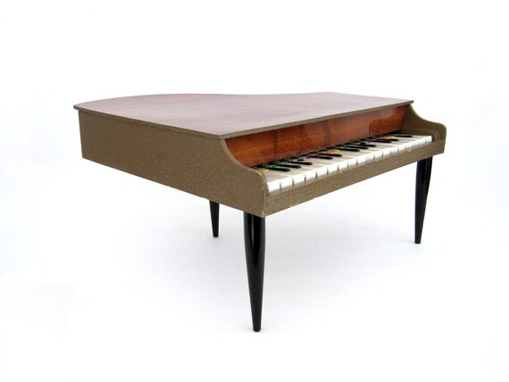 vintage wooden toy piano