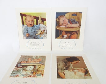 Vintage Heinz Baby Photos Set, Mailed Promotional, Mid Century Infant Pictures, Frameable Baby Room Decor