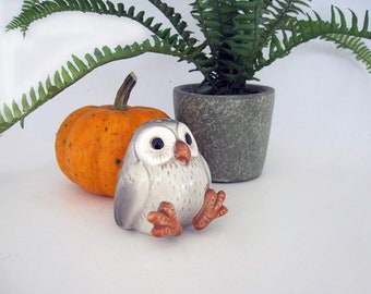 Vintage Fitz and Floyd Spotted Owl Salt Shaker with Stopper Japan Cute Baby Figurine