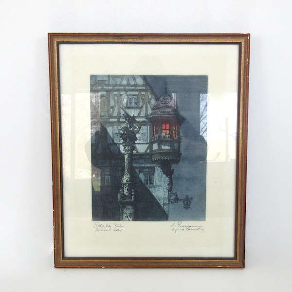 Framed Etching Etsy