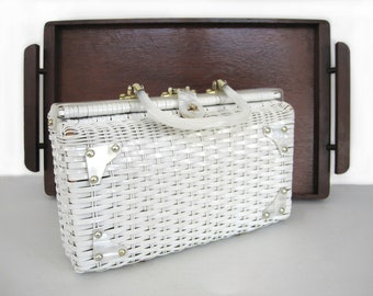 White wicker purse cheap