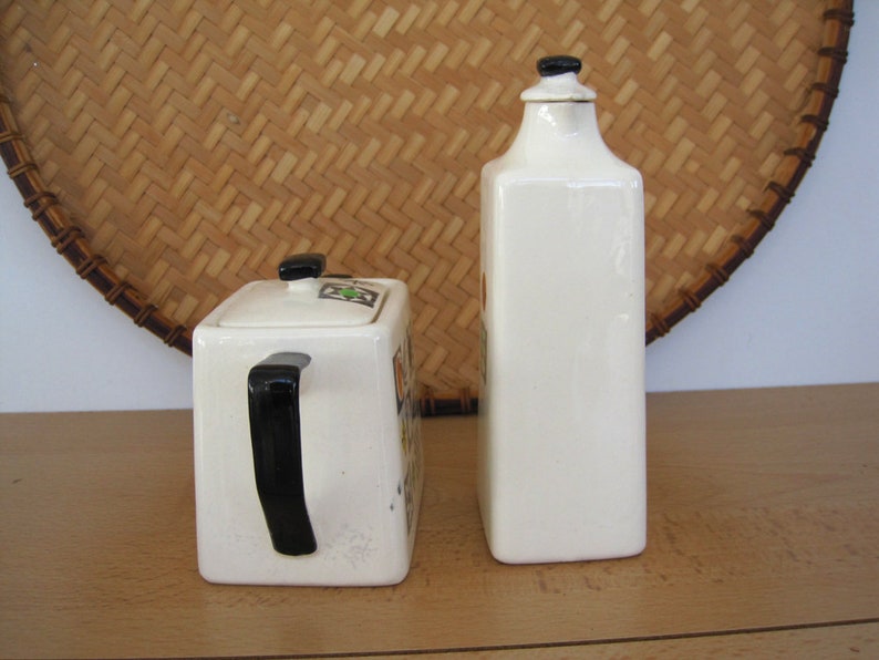 Mid Century Mod Ceramic Sugar Bowl Vinegar Salad Dressing Etsy