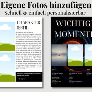 May include: Two digital art prints with text in German. One features the words "CHARAKTER & STIL" and the quote "Success is not about what you achieve, but who you become." The other says "WICHTIGE MOMENTE".