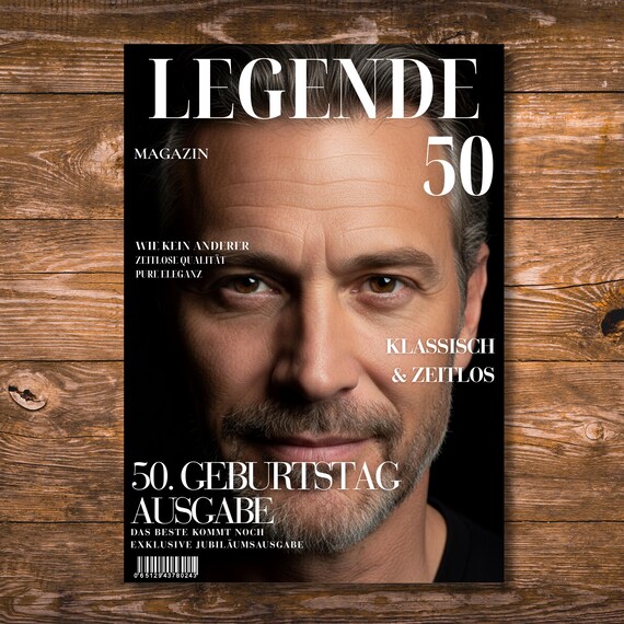 50. Geburtstag Geschenk für Ehemann - Magazin Vorlage | Bearbeitbar & Druckbar | Sofort Download