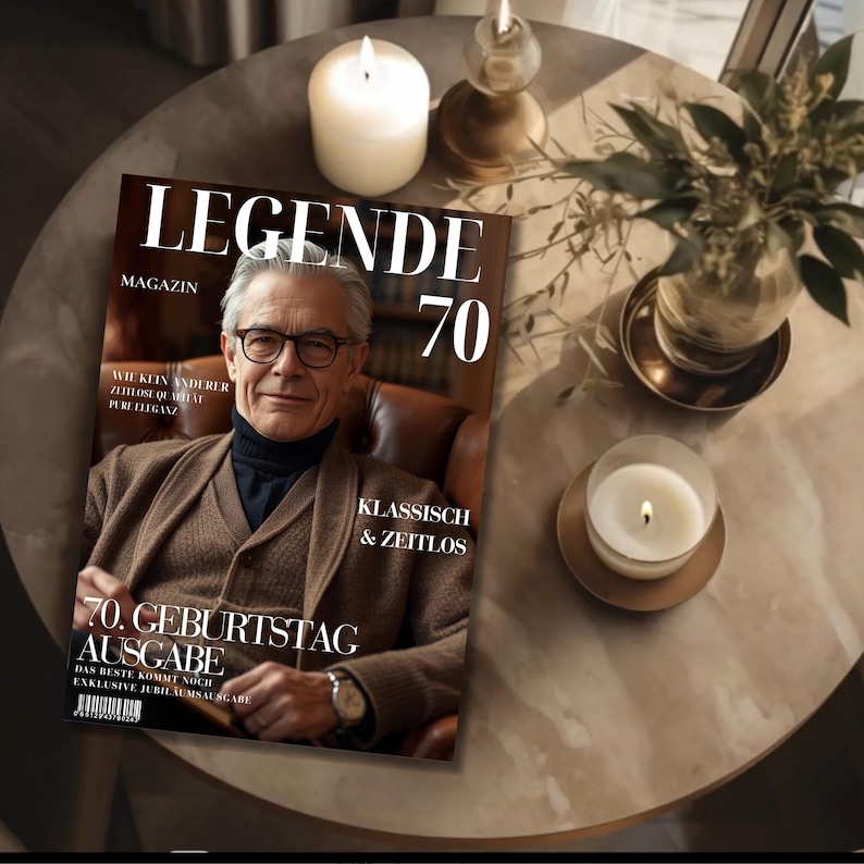 Geburtstagsmagazin 70 Jahre Vorlage, Fotogeschenk Mann Geburtstag ...