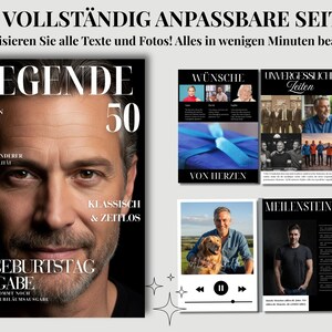 50. Geburtstag Geschenk für Ehemann - Magazin Vorlage / Bearbeitbar & Druckbar / Sofort Descargar imagen 16