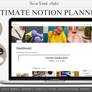 Personal Planner, Notion Life Planner Template, All in One Notion Dashboard Ultimate Notion Calendar, ADHD, Digital Planner Aesthetic