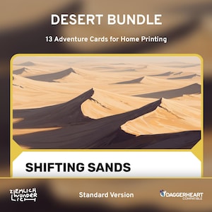 Cartas de aventura – Paquete de desierto (Homebrew) – Compatible con Daggerheart™.
