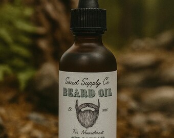 Aceite para barba de cedro y vainilla – Totalmente natural, lote pequeño (2 oz)