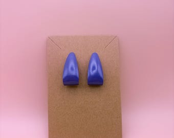Vintage 1980s Bold Blue Statement Earrings