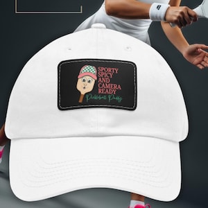 Pickleball Paddy Sporty Spicy & Camera Ready Hat | Leather Patch | Ball Cap with Adjustable Slider