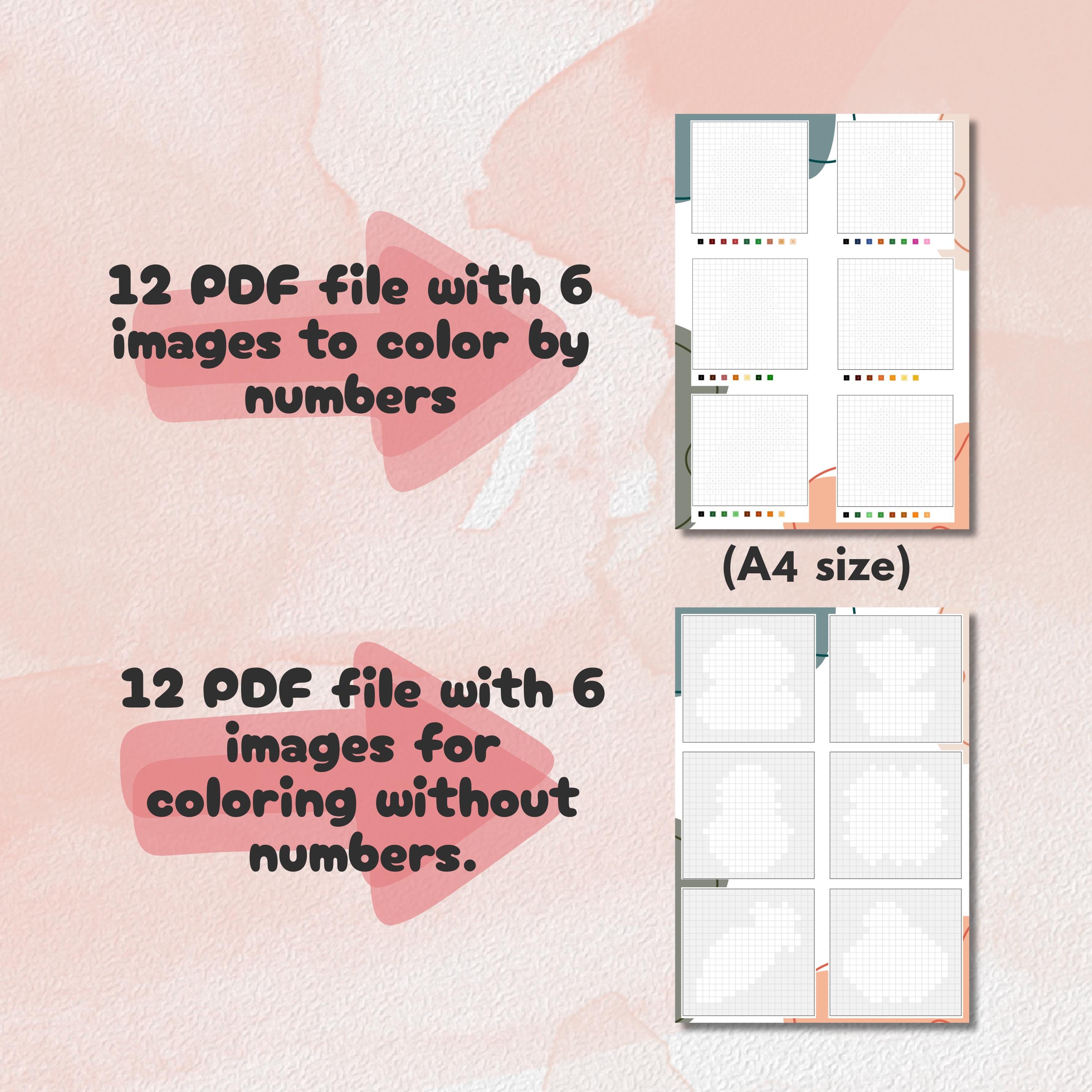Pixel Art Coloring Book - Activities for Kids - Etsy